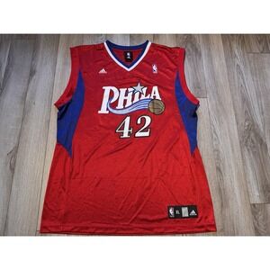 Adidas Philadelphia 76ers Elton Brand 42 Basketball Jersey Mens XL Red NBA